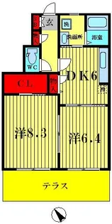 パルボナールII【1階】の間取り