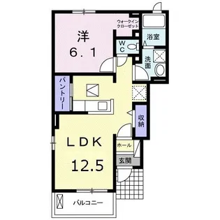 パシオン アミーゴA【1階】の間取り