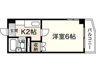シャトー三滝【2階】の間取り