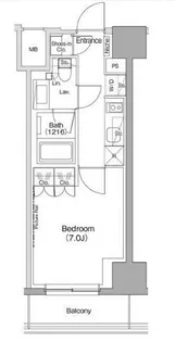 ザ・パークハビオ五反田【14階】の間取り