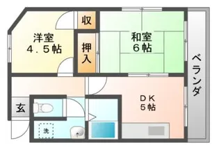 コーワエメラルドマンション【4階】の間取り