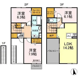 パビヨン小野の間取り