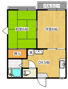 曽谷シティコーポ【2階】の間取り