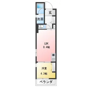 ▲アキモトビル2nd【2階】の間取り