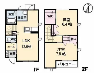 クラヴィエ B棟の間取り