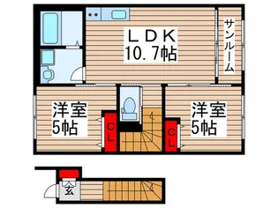 ナチュラル ライズ【2階】の間取り