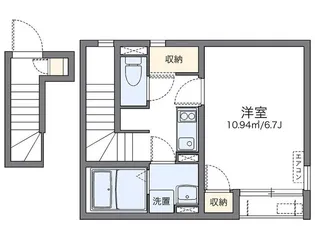 レオネクストエーリラフトリー【2階】の間取り