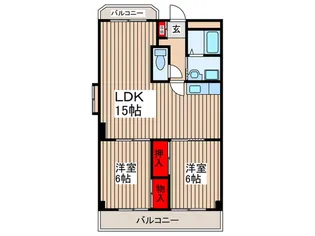 キャピタル南越谷【3階】の間取り