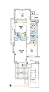 レジディアタワー上池袋(パーク棟)【1階】の間取り