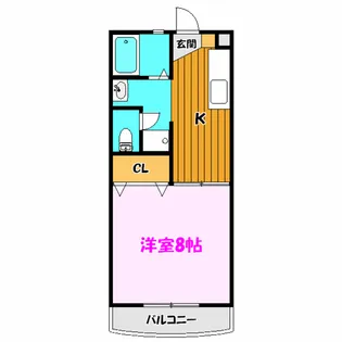 ベルハウスオレンジ【1階】の間取り