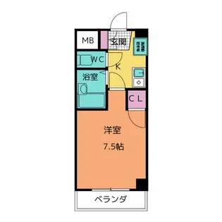 ラ・スール原【2階】の間取り