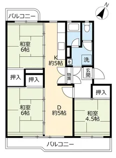 UR押草【6階】の間取り