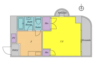 メゾン住吉弐番館【4階】の間取り