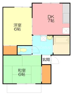 サンハイツ村岡【1階】の間取り