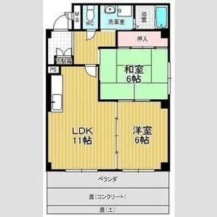 ビューテラス【1階】の間取り