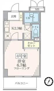 エクセレントアフィー横浜橋【3階】の間取り