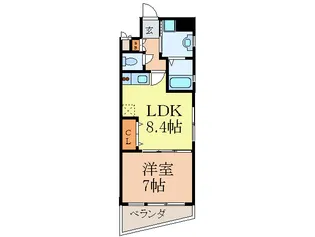 プラシアンS.江坂【3階】の間取り