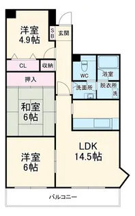 シャトレ御棚【3階】の間取り