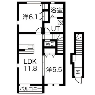 Morgenrote南沢 B【2階】の間取り