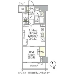 ザ・パークハビオ神楽坂レジデンスSouth【4階】の間取り