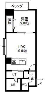 パティーナ東大通【7階】の間取り