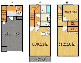 BUENA万代3丁目の間取り