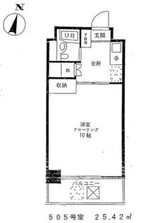 カーサリーナ千駄木【5階】の間取り