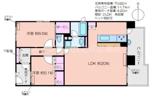 リベール南堀江アネックス【2階】の間取り