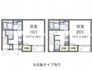 レオネクストかぐや【1階】の間取り