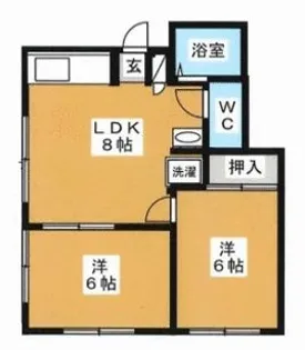 ファミール狛江【1階】の間取り