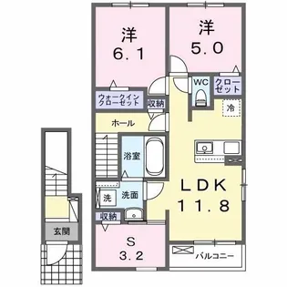 カレント レジデンス 下増田II【2階】の間取り