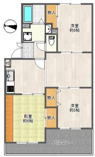 サニーハイツ高台 A棟【3階】の間取り