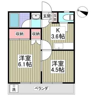 キャロットハウス岸町【2階】の間取り