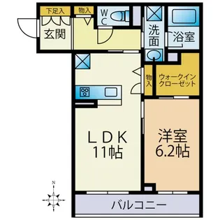 アイゾーン末広【2階】の間取り