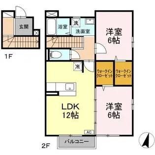ヴィラ・パティオ【2階】の間取り