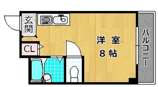シャンテー牧野【4階】の間取り