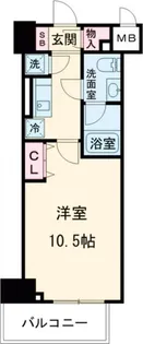 アリュージュ西国立【3階】の間取り