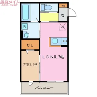 Belle Ville【3階】の間取り