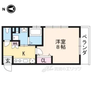 ベラジオ西陣聚楽2211【2階】の間取り