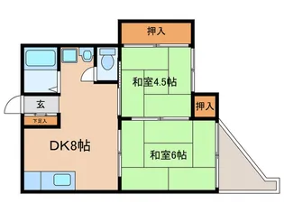 シュプリーム春日野【1階】の間取り