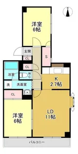 エステート野口【5階】の間取り