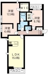 シャーメゾン カームタッセルA【2階】の間取り