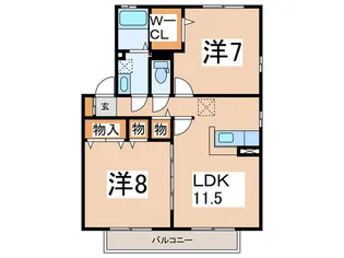 アリエス湘南【2階】の間取り
