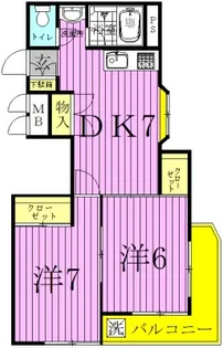 カーザ・ディ・ファミリア【2階】の間取り