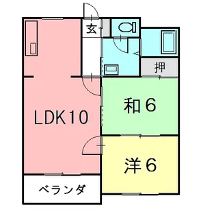 祥栄パルコ B棟【1階】の間取り