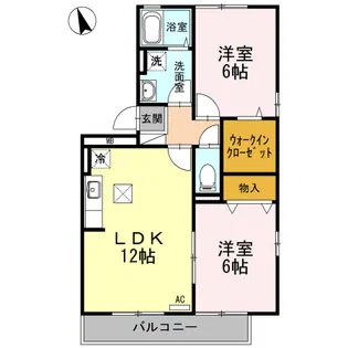グレイス スクエア新涯 5 C【1階】の間取り