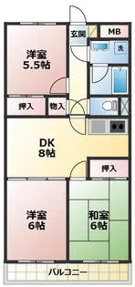 アフィニス原木【7階】の間取り