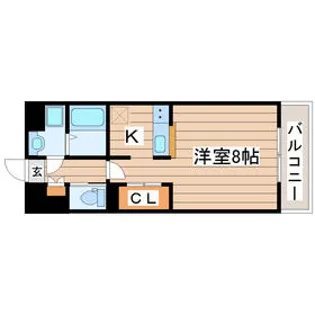 ヴィアーレ新寺【4階】の間取り