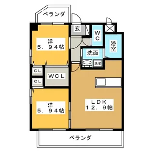 グレイスコート2【1階】の間取り