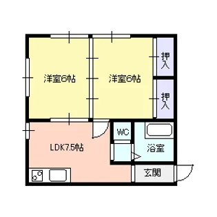 グランピア桜田【2階】の間取り
